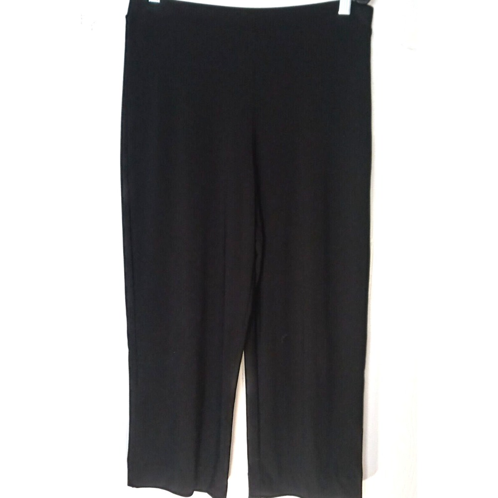 Sympli Canada Sz 10  Pull On Black Pants -Stretch Liquid Knit
